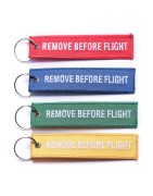 Porte clé Remove Before Flight Personnalisé Rouge, vert, bleu et jaune